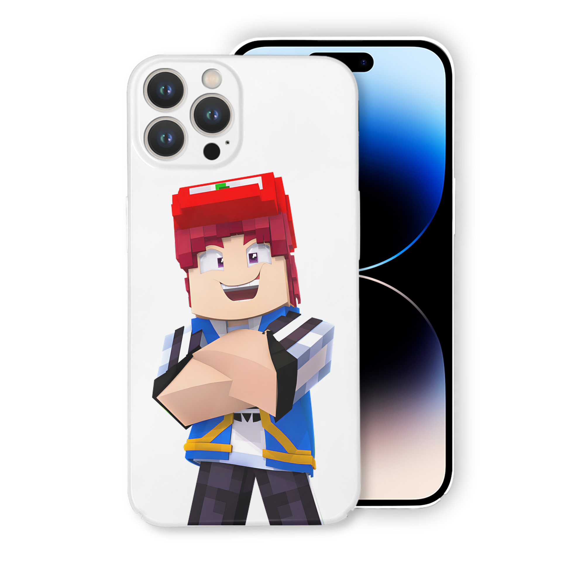 （画像用） マインクラフト ブロックの世界 Minecraft MC Block world 【iPhone 14シリーズ対応】ハードケース